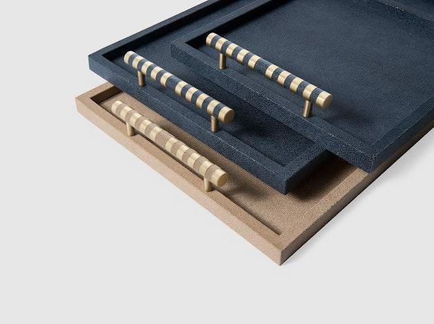 Saturno Golden Navy Tray