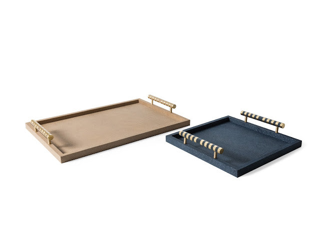 Saturno Golden Navy Tray