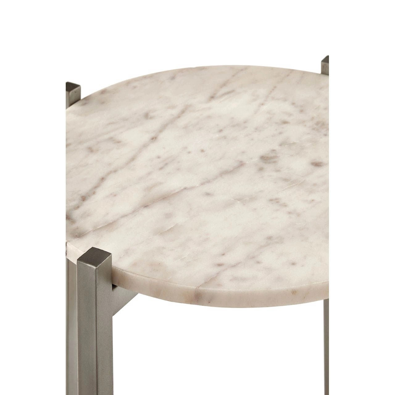 Paradise White Marble Table With Lattice Base