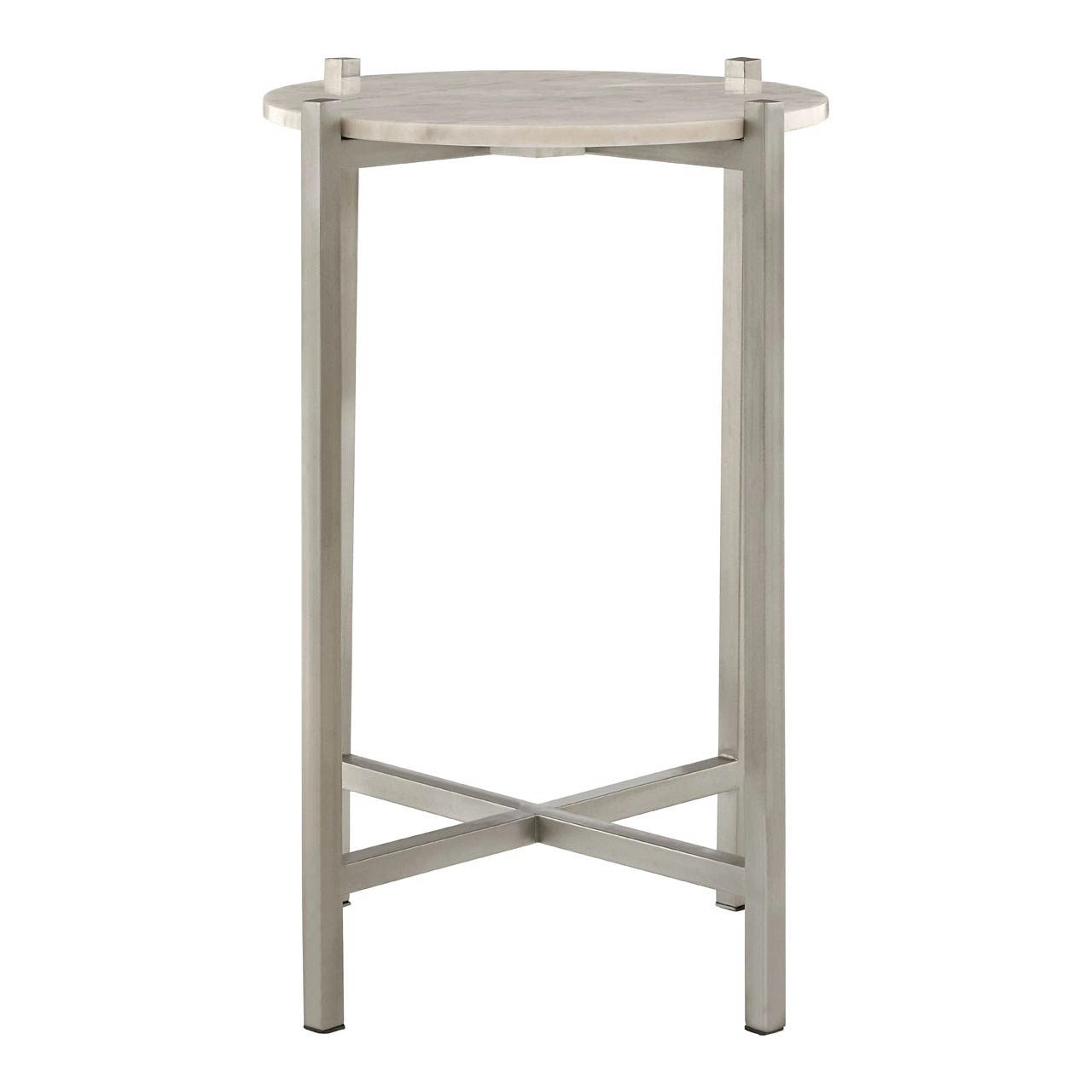 Paradise White Marble Table With Lattice Base