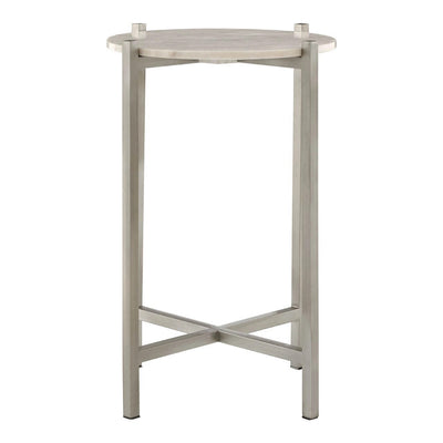 Paradise White Marble Table With Lattice Base