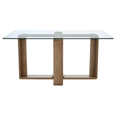 Markham Clear Tempered Glass Dining Table