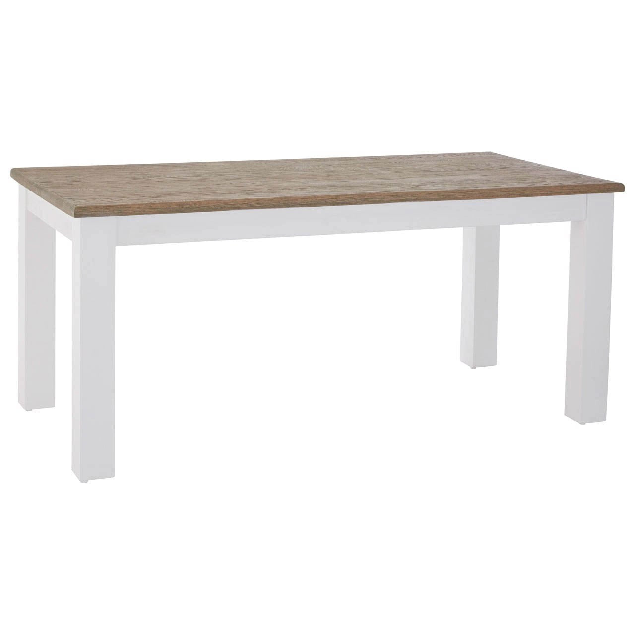 Harriet Oak Top / White Dining Table