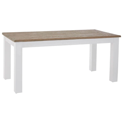 Harriet Oak Top / White Dining Table