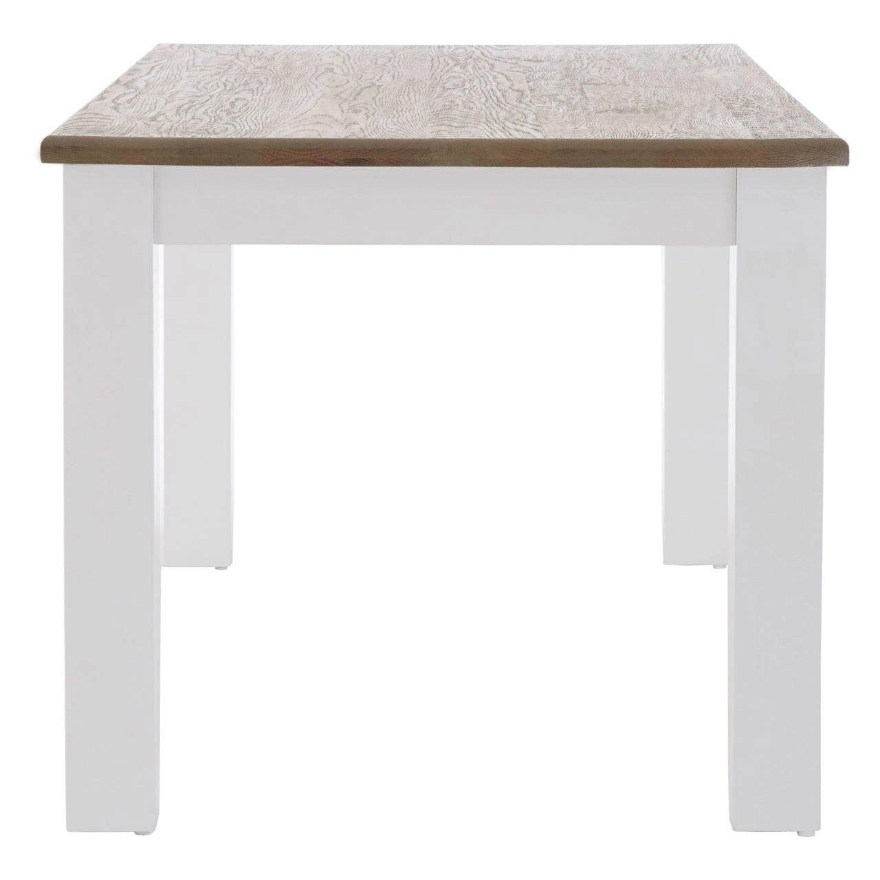 Harriet Oak Top / White Dining Table