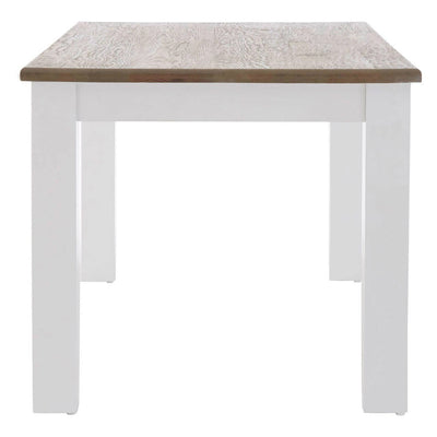 Harriet Oak Top / White Dining Table