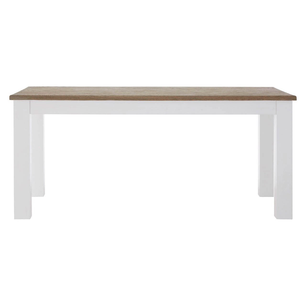 Harriet Oak Top / White Dining Table