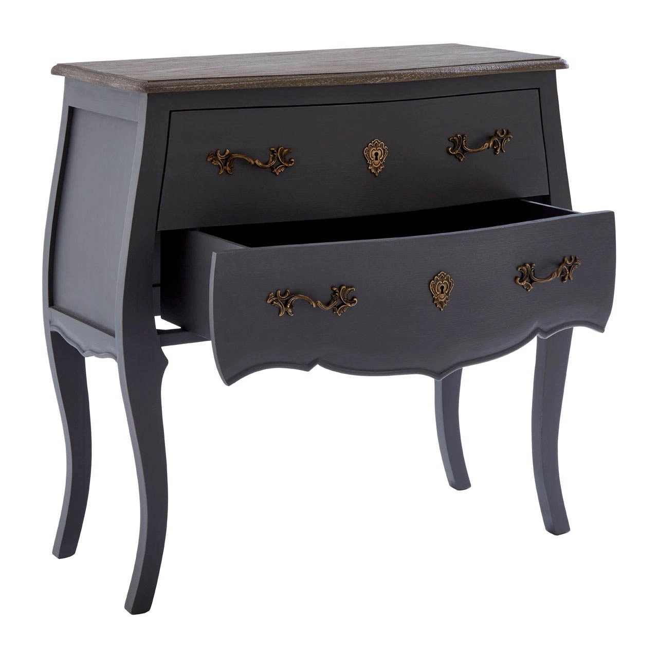 Uxbridge 2 Drawer Dark Grey Chest