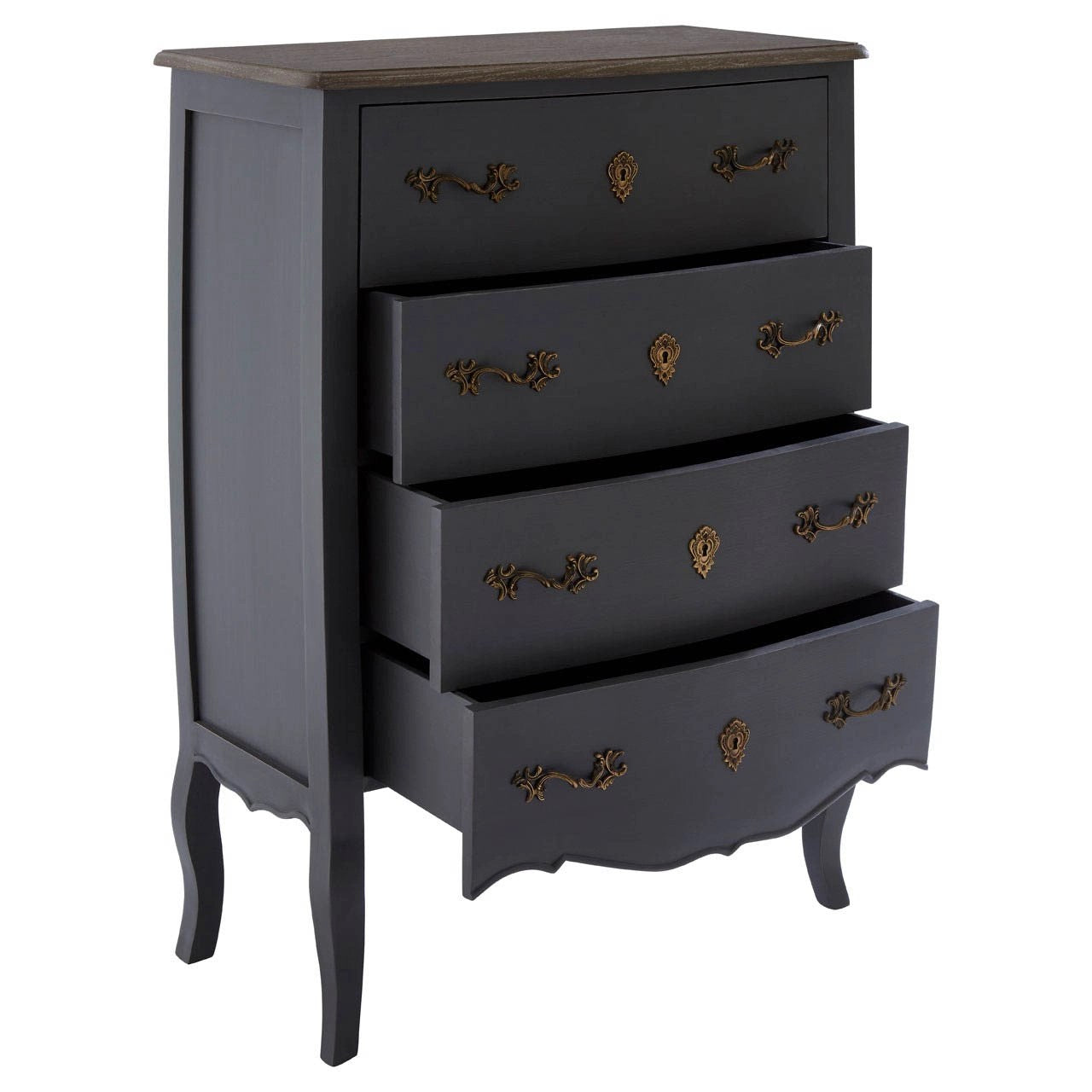 Uxbridge 4 Drawer Dark Grey Chest