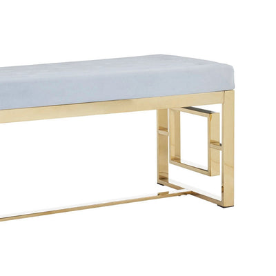 Norland Grey Tufted Bench