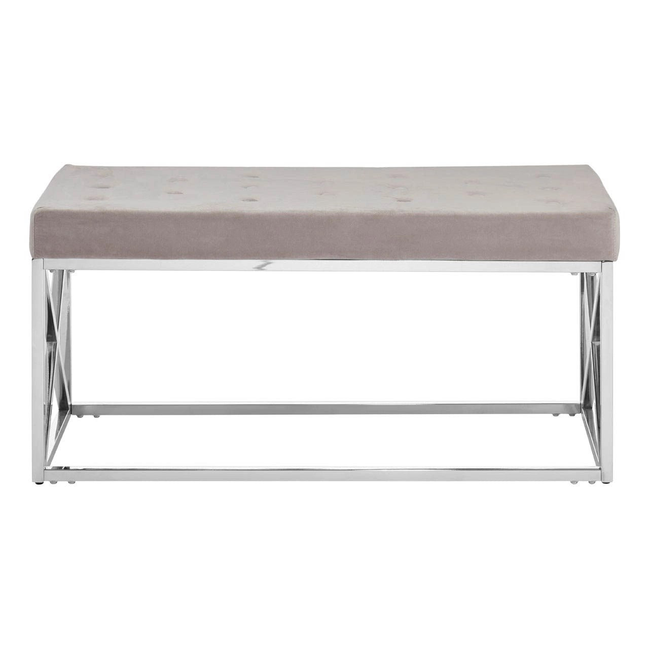 Norland Mink Tufted Bench