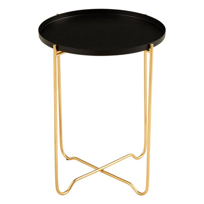 Paradise Black Iron Top Side Table