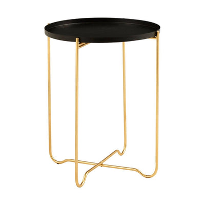 Paradise Black Iron Top Side Table