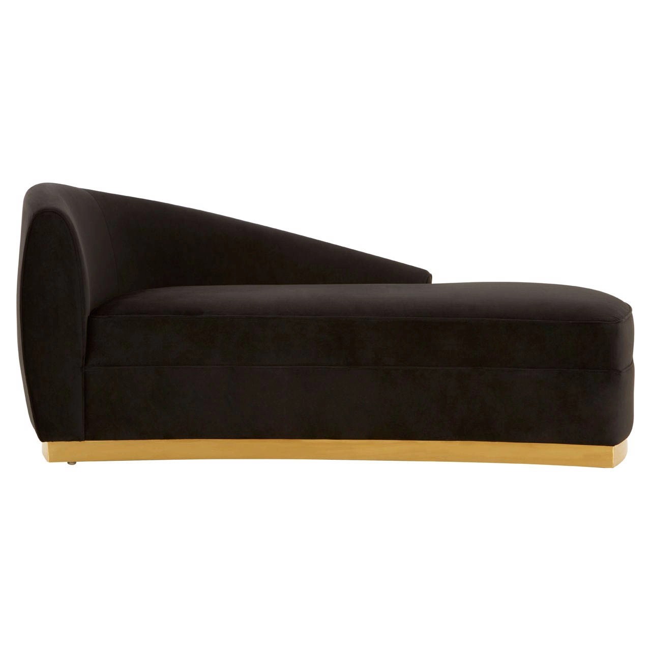 Eagle Black Left Arm Chaise Longue